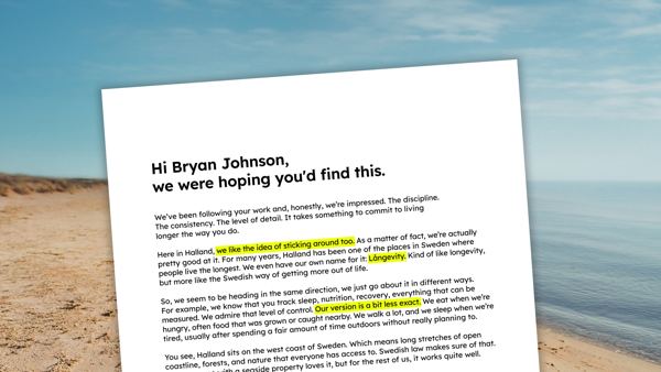 What if Bryan Johnson just needs a few days in Sweden?