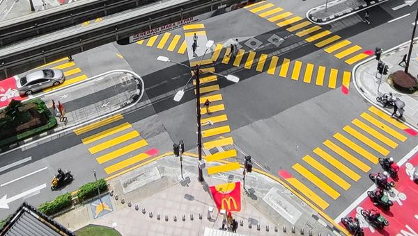 McDonald's Malaysia Celebrates 40th Anniversary with Fry Crosswalk in Kuala Lumpur
